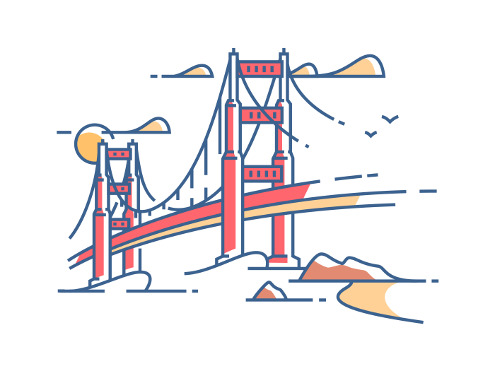 Golden Gate Bridge Vector Illustrator File at GetDrawings | Free download