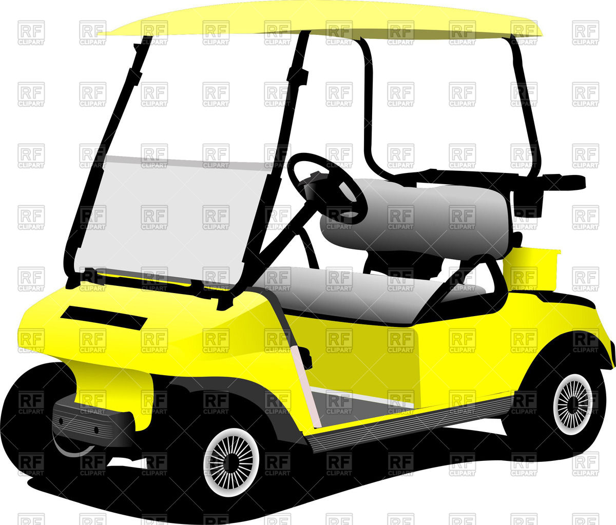 Golf Cart Vector At Getdrawings 