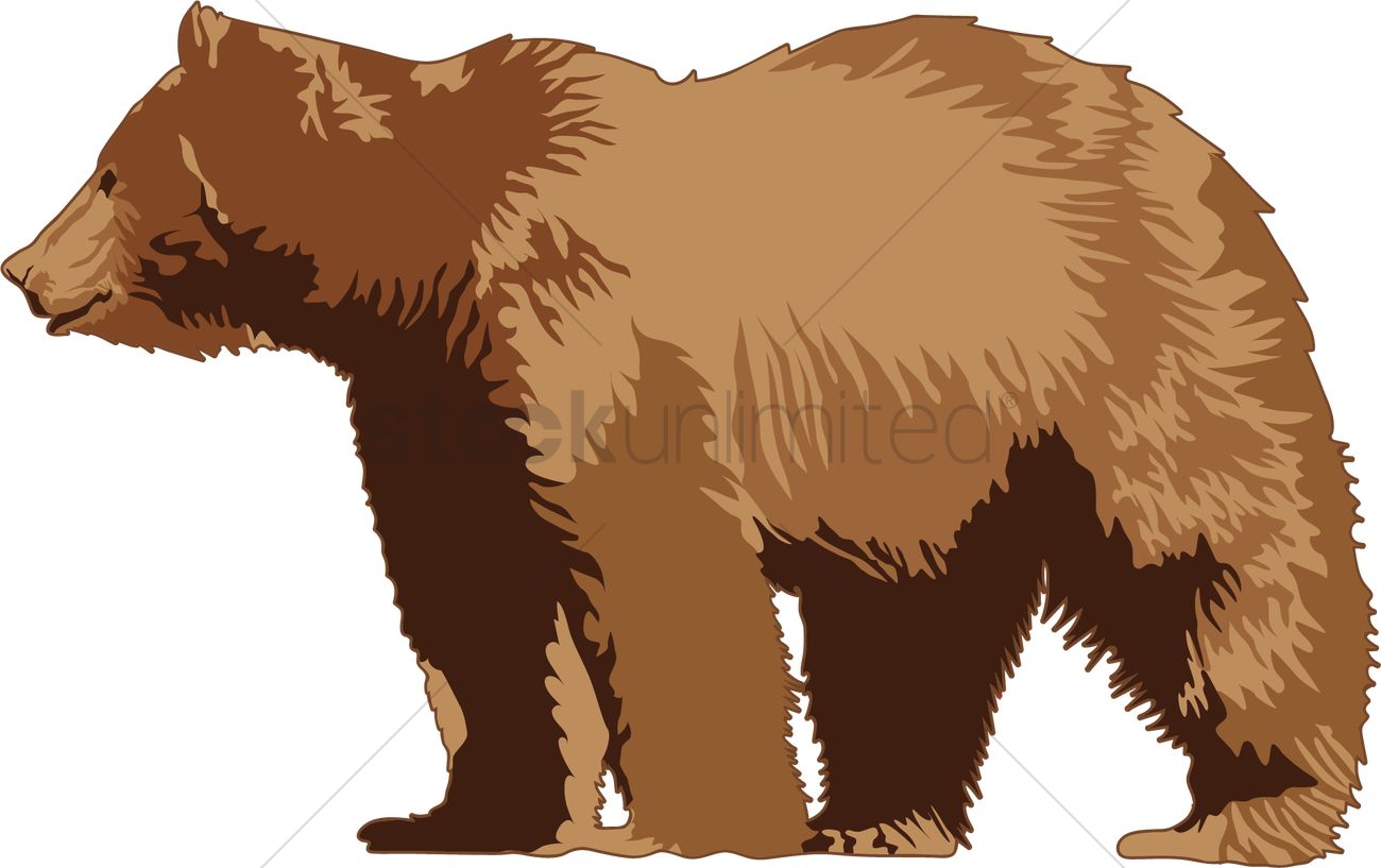 artoon grizzly bear