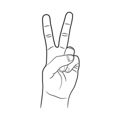 Hand Outline Vector at GetDrawings | Free download