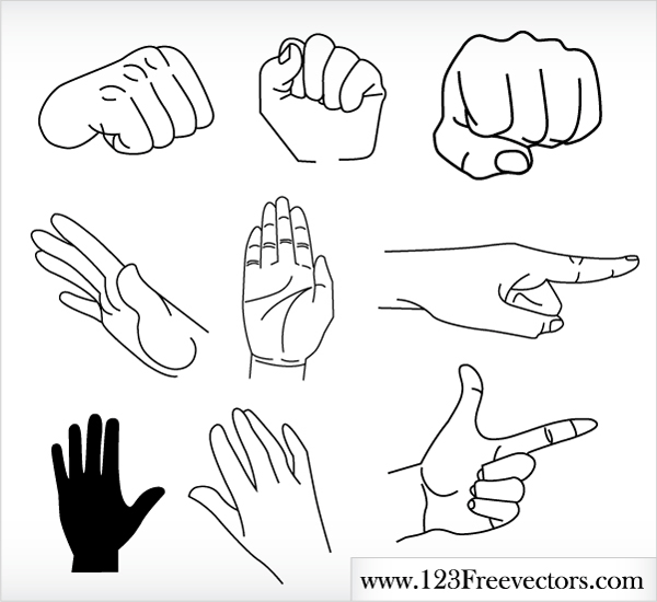 Hand Vector at GetDrawings | Free download