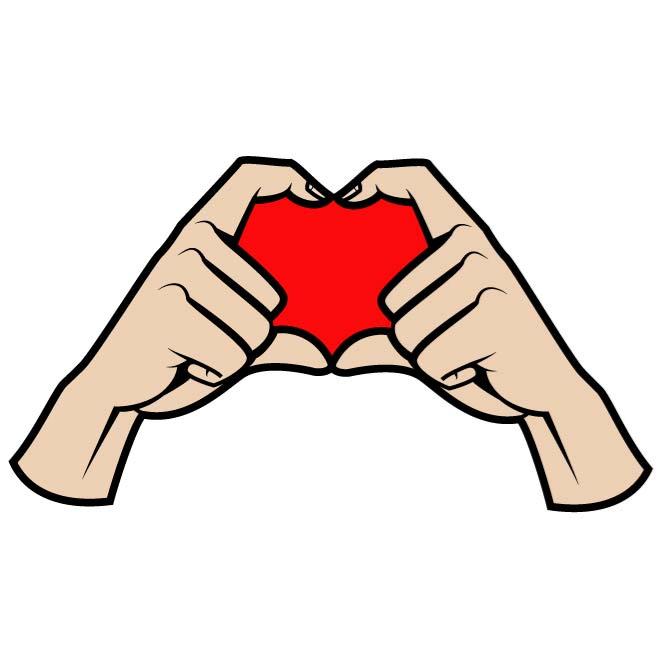 Heart Hands Vector at GetDrawings | Free download