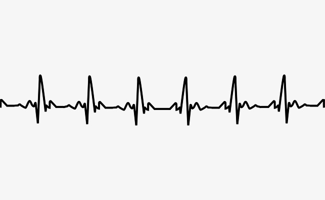 heartbeat line clipart black and white