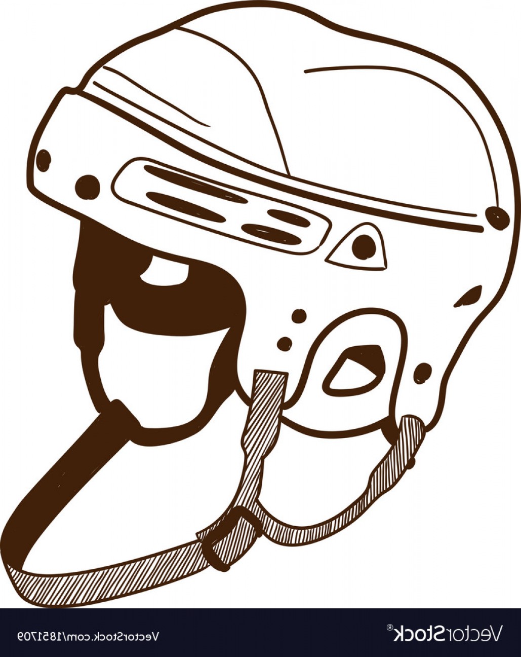 Hockey Helmet Vector At Getdrawings 