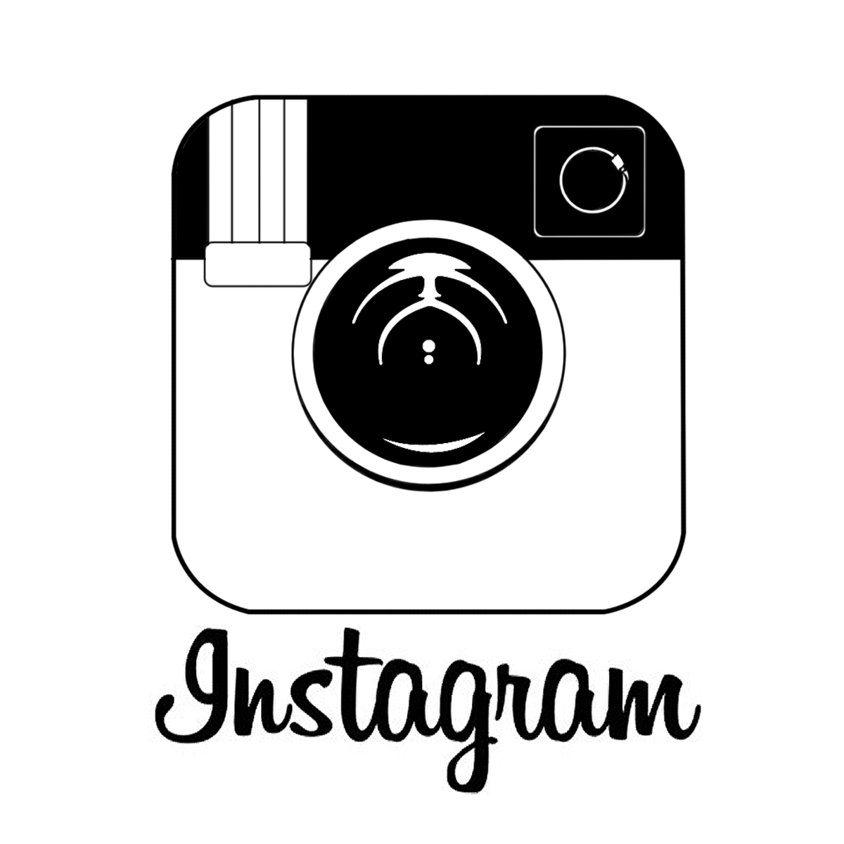 Instagram Logo Black And White Vector at GetDrawings
