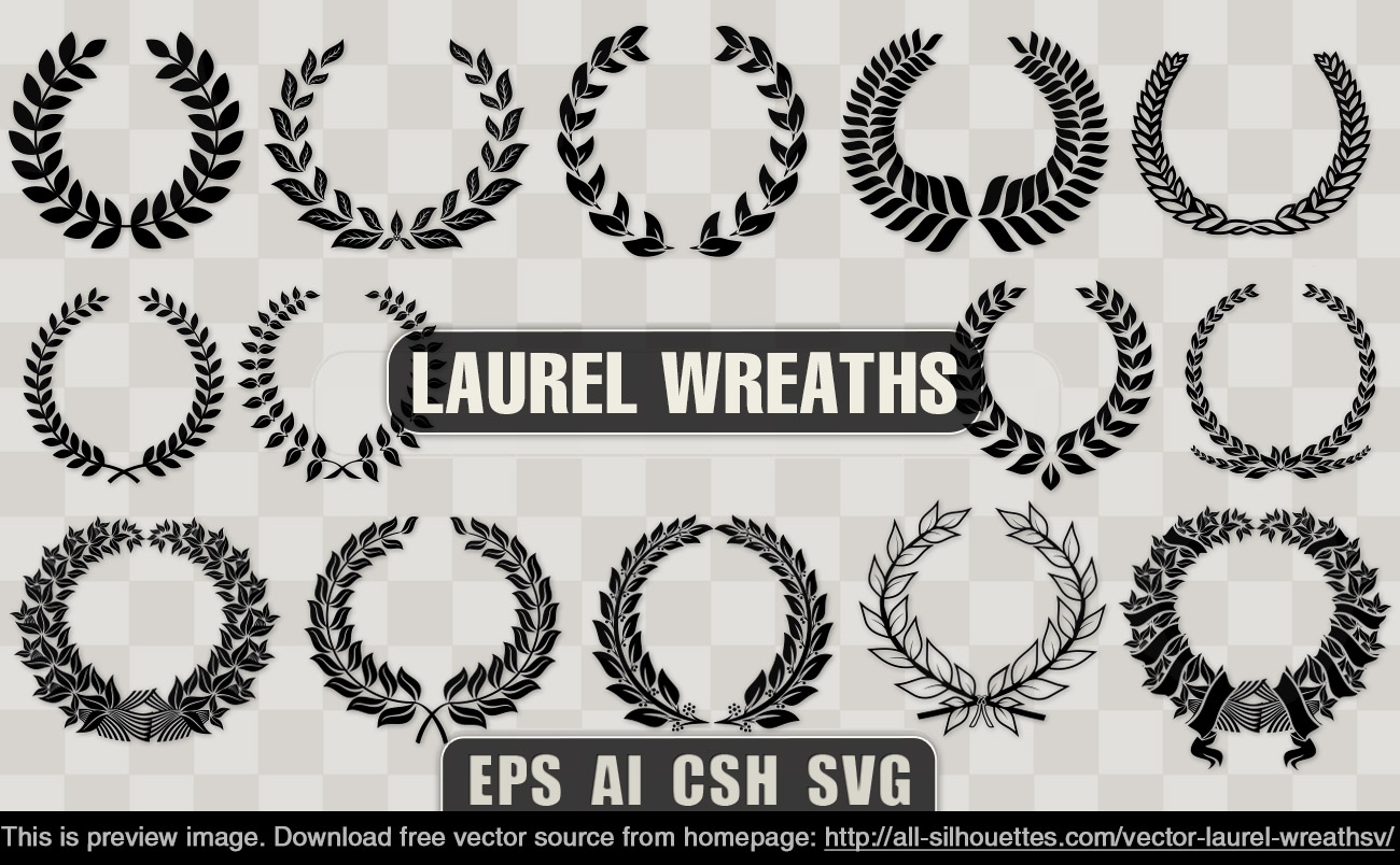 Laurel Wreath Vector Free Download At Getdrawings Free Download 7797