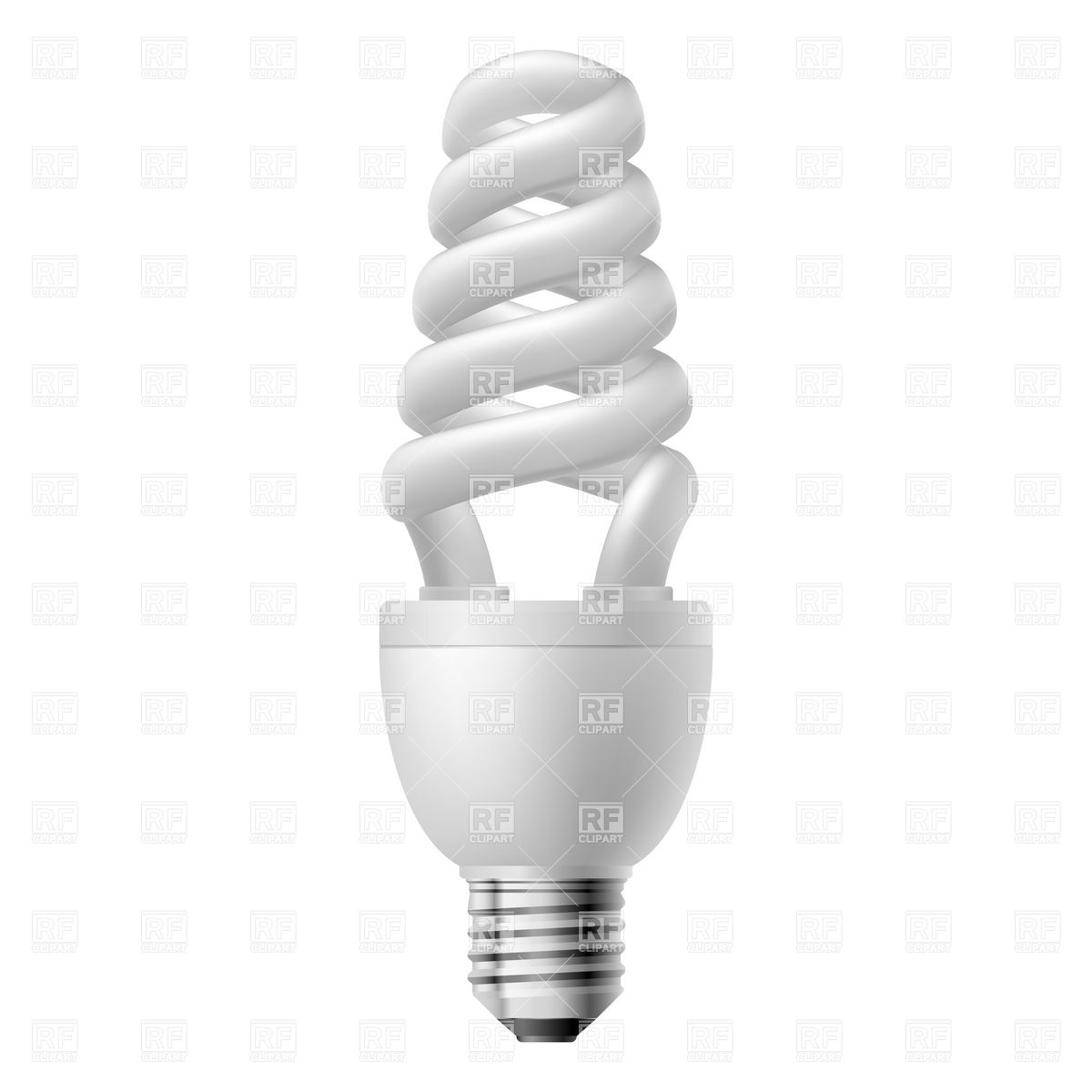 Энергосберегающие лампы на белом фоне