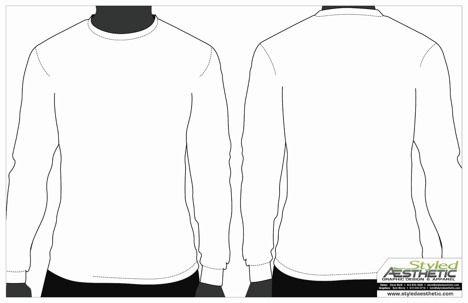 Long Sleeve T Shirt Vector Template At GetDrawings Free Download