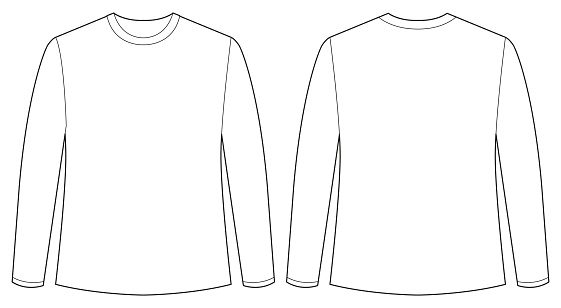 Long Sleeve T Shirt Vector Template at GetDrawings Free download