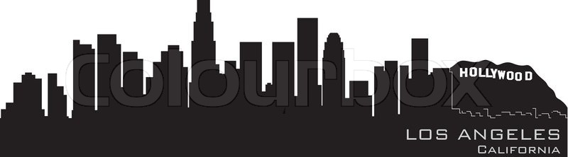 Los Angeles Skyline Vector At Getdrawings Free Download