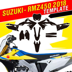 Suzuki RMZ 450 2018 2019 Template vector EPS