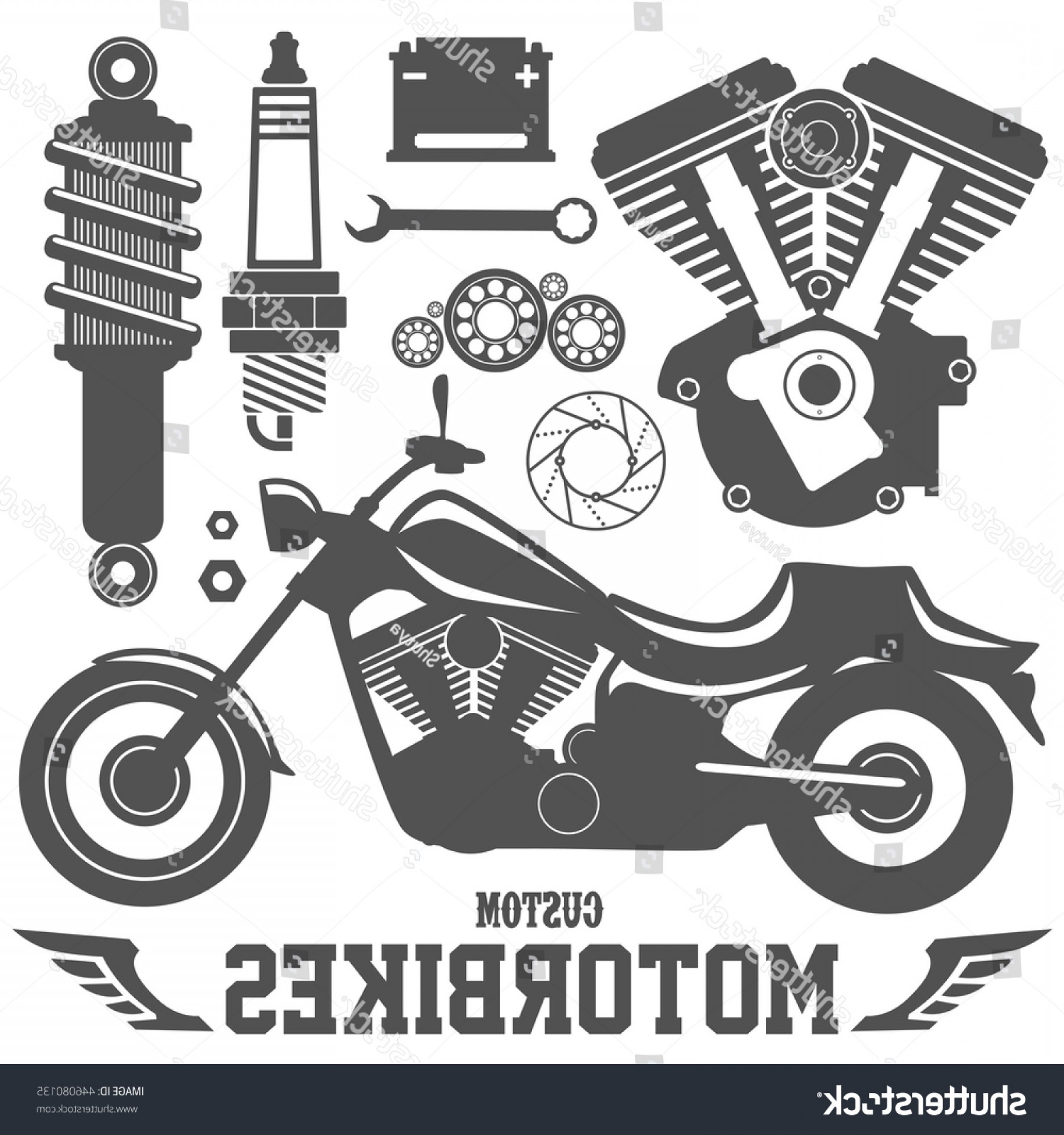 Motorcycle Parts Vector At Getdrawings Free Download