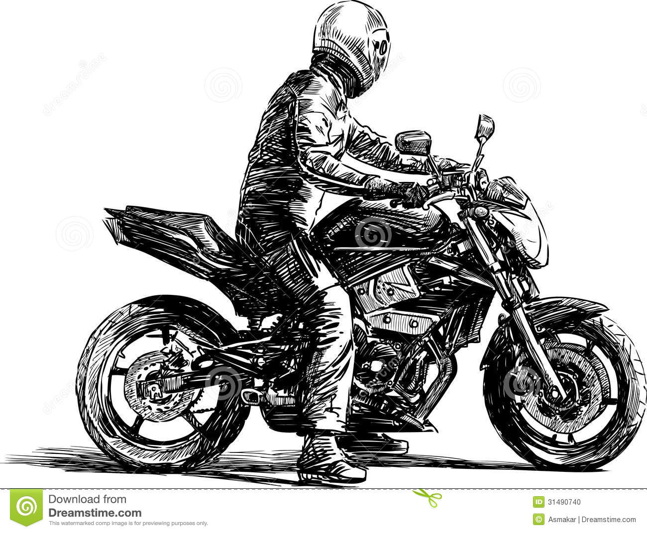 Motorcycle Rider Vector At GetDrawings | Free Download