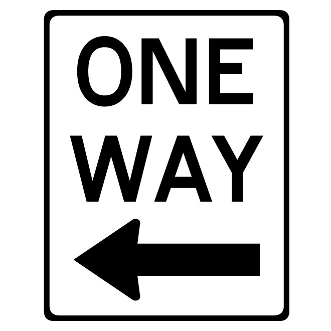 One Way Sign Vector At Getdrawings 