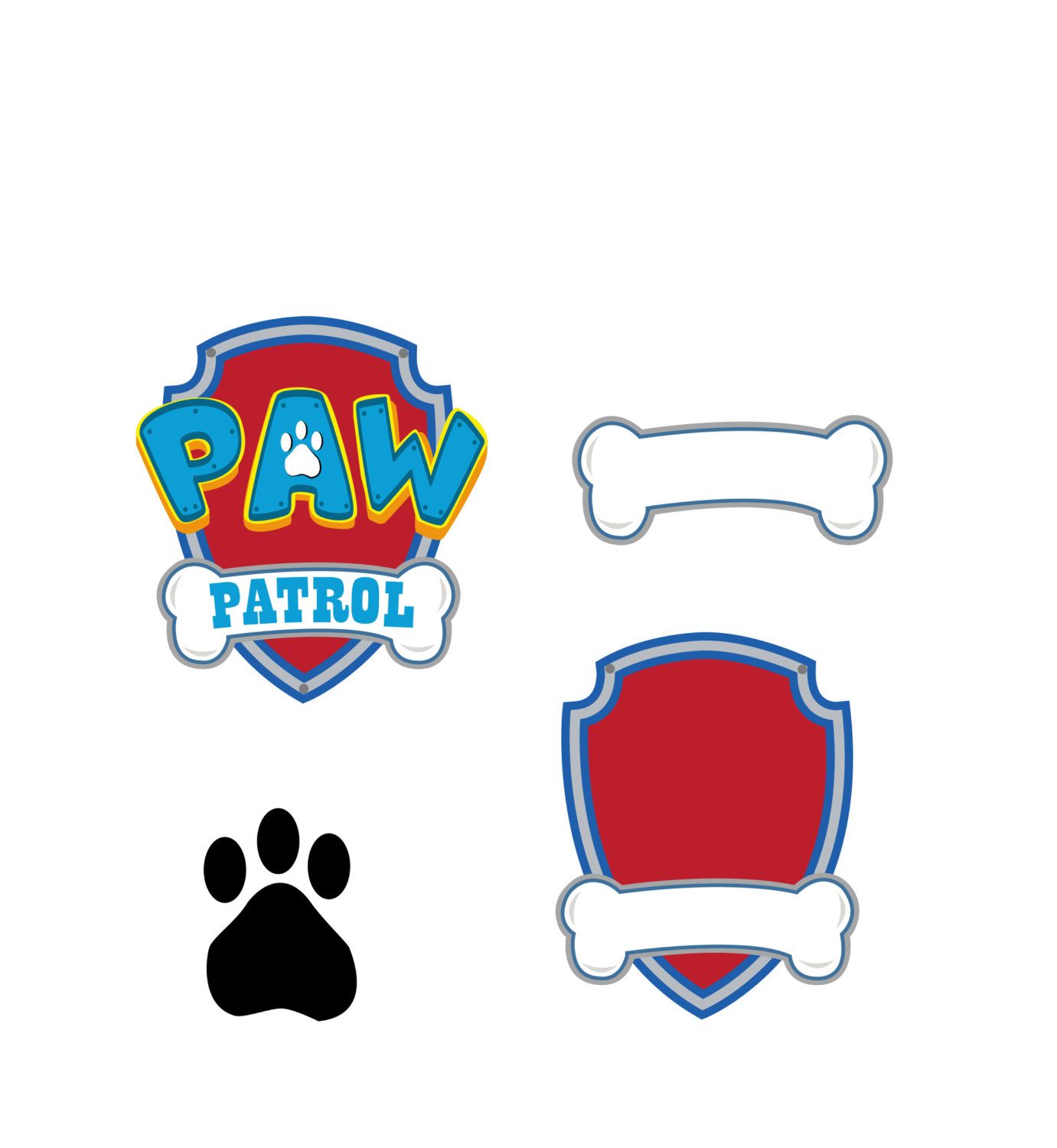 paw patrol shield svg free