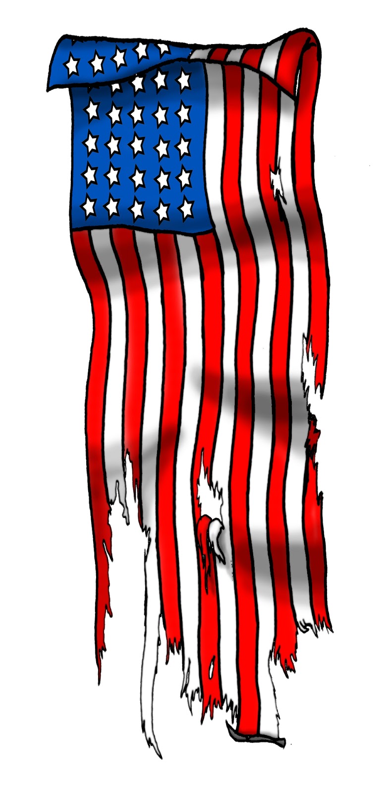 773x1600 Ripped Flag Clipart.