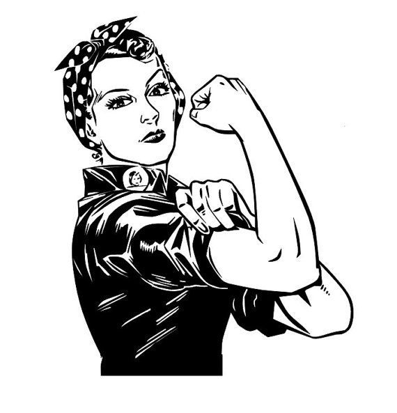 List 30+ Pictures black and white rosie the riveter graphic Excellent