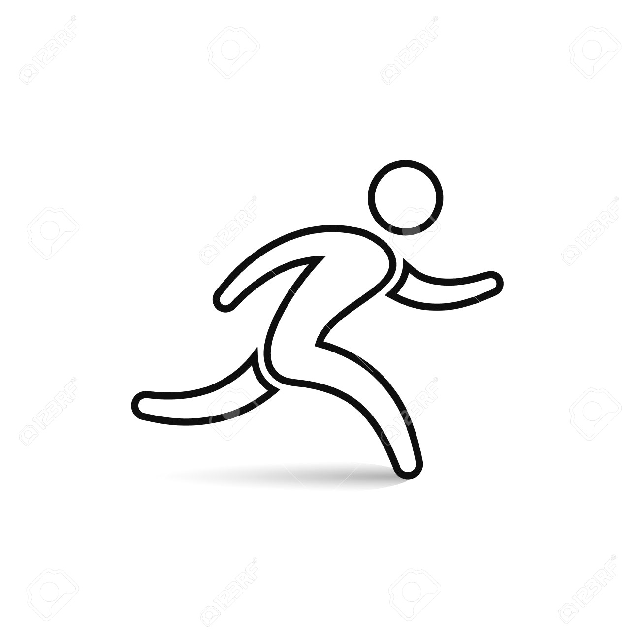 Running Icon Vector At Getdrawings Free Download