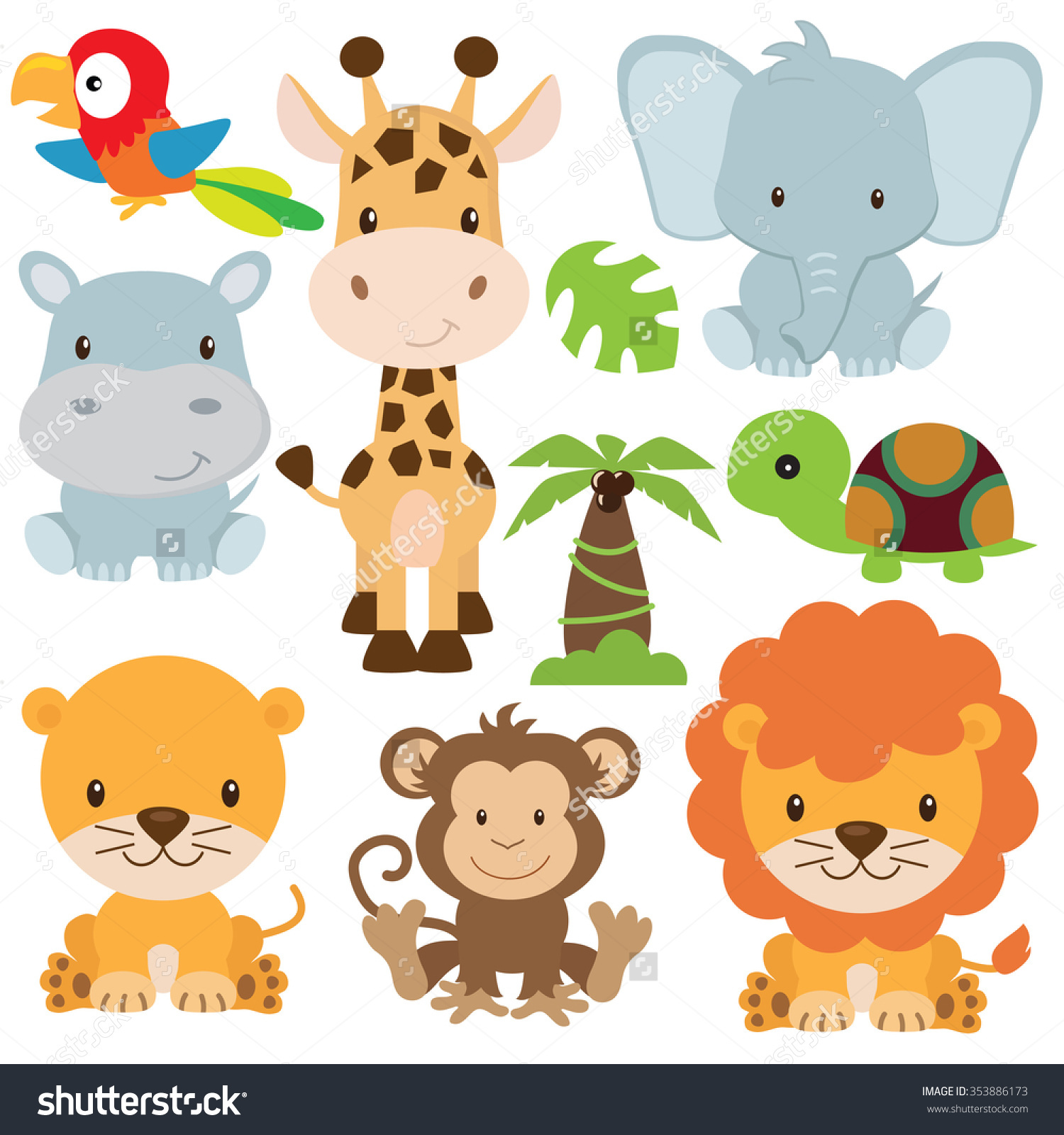 Safari Animals Vector at GetDrawings | Free download