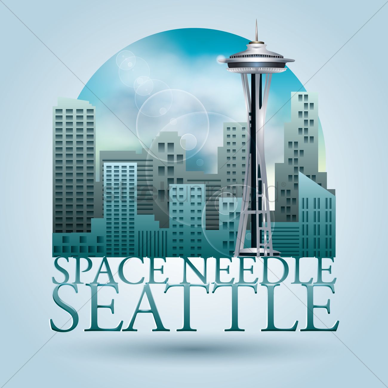 Seattle Space Needle Vector At GetDrawings Free Download