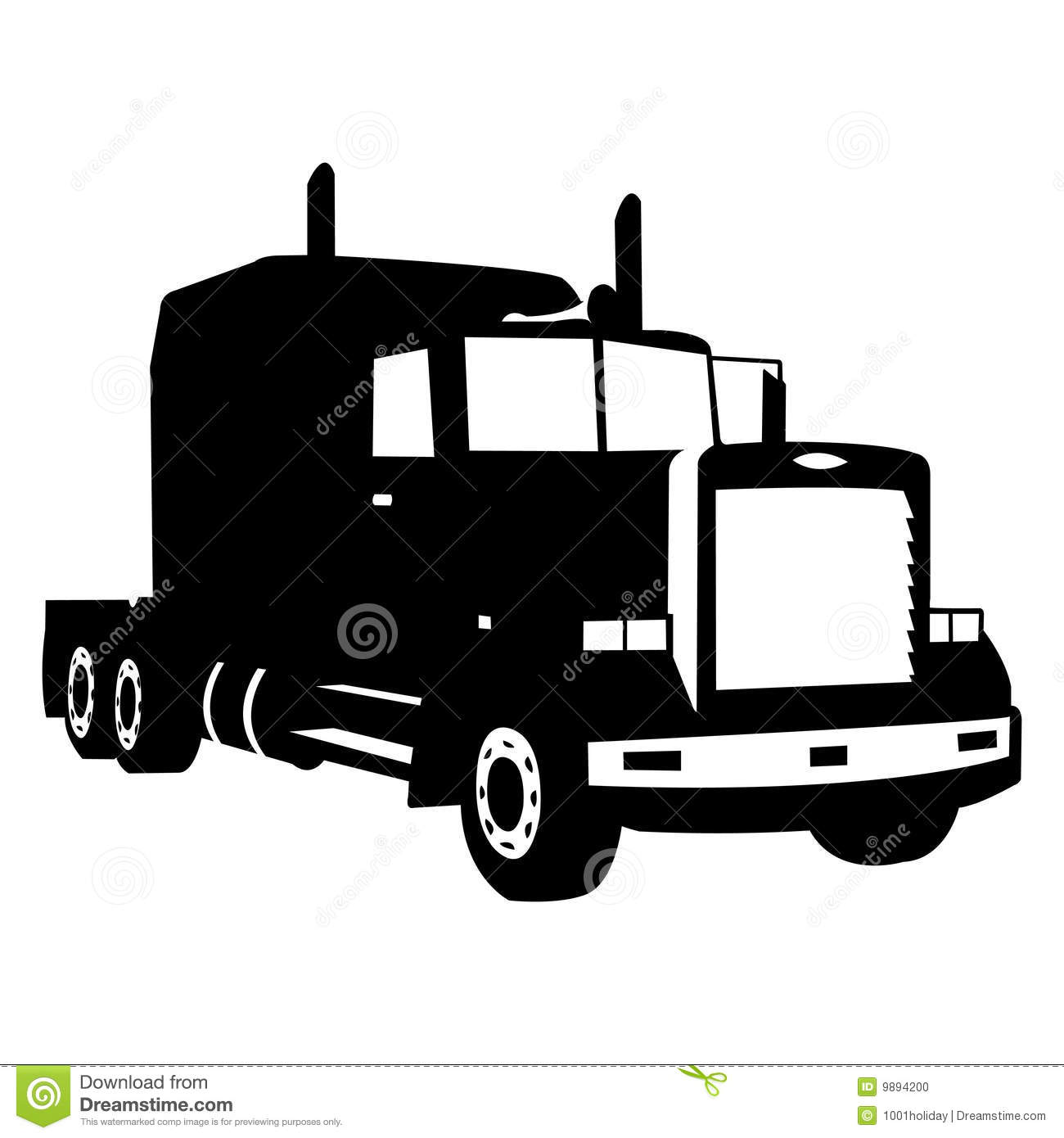 Semi Truck Vector At GetDrawings | Free Download