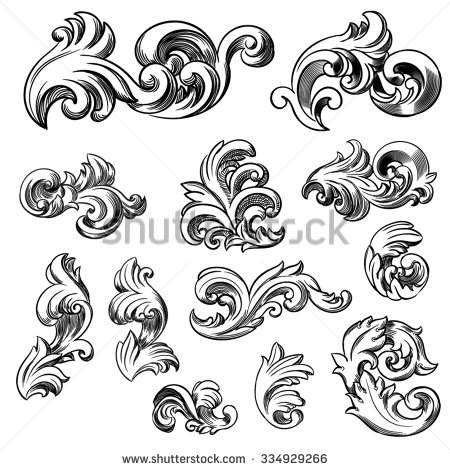 Simple Filigree Vector at GetDrawings | Free download