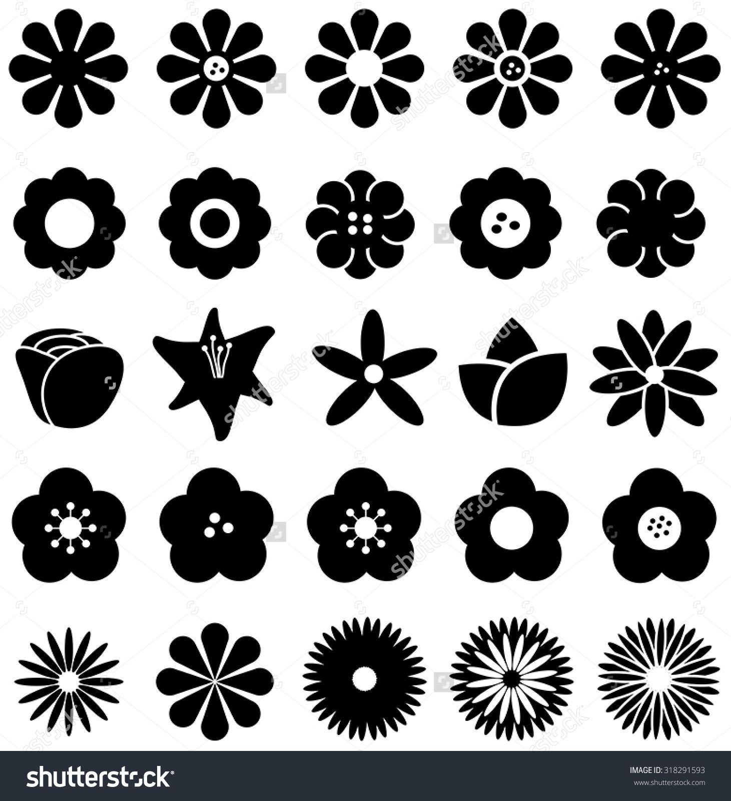 Free Free 124 Simple Flower Silhouette Svg SVG PNG EPS DXF File.
