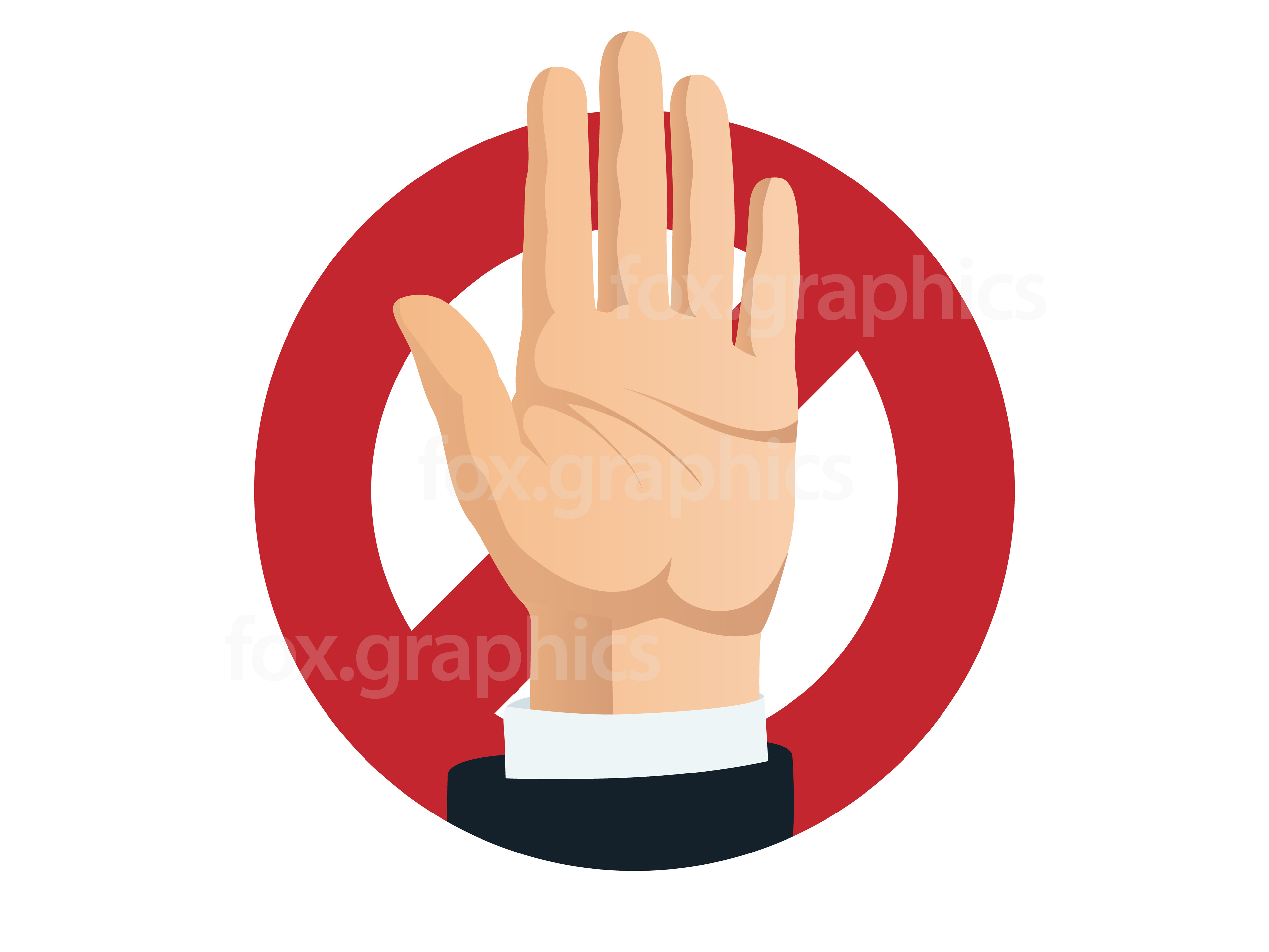 Stop Hand Vector at GetDrawings