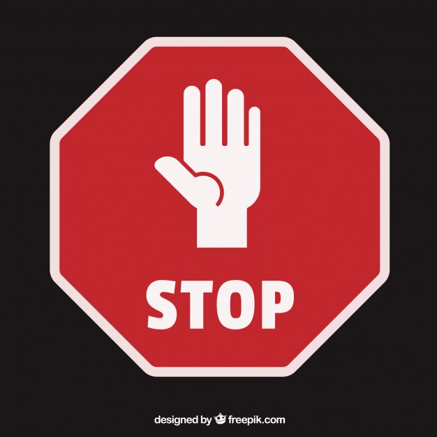 Stop Hand Sign. Human Hand Stop Symbol. Traffic Stop Hand. Hand