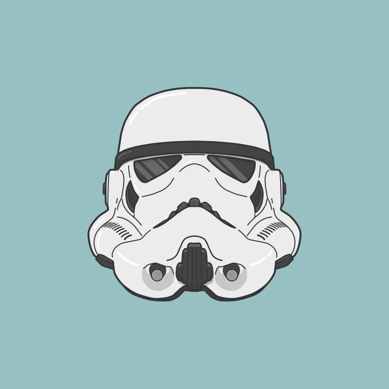 storm trooper helmet sketch