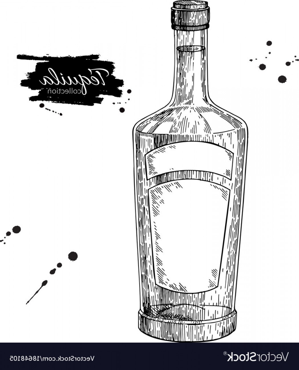 Tequila Bottle Vector at GetDrawings Free download