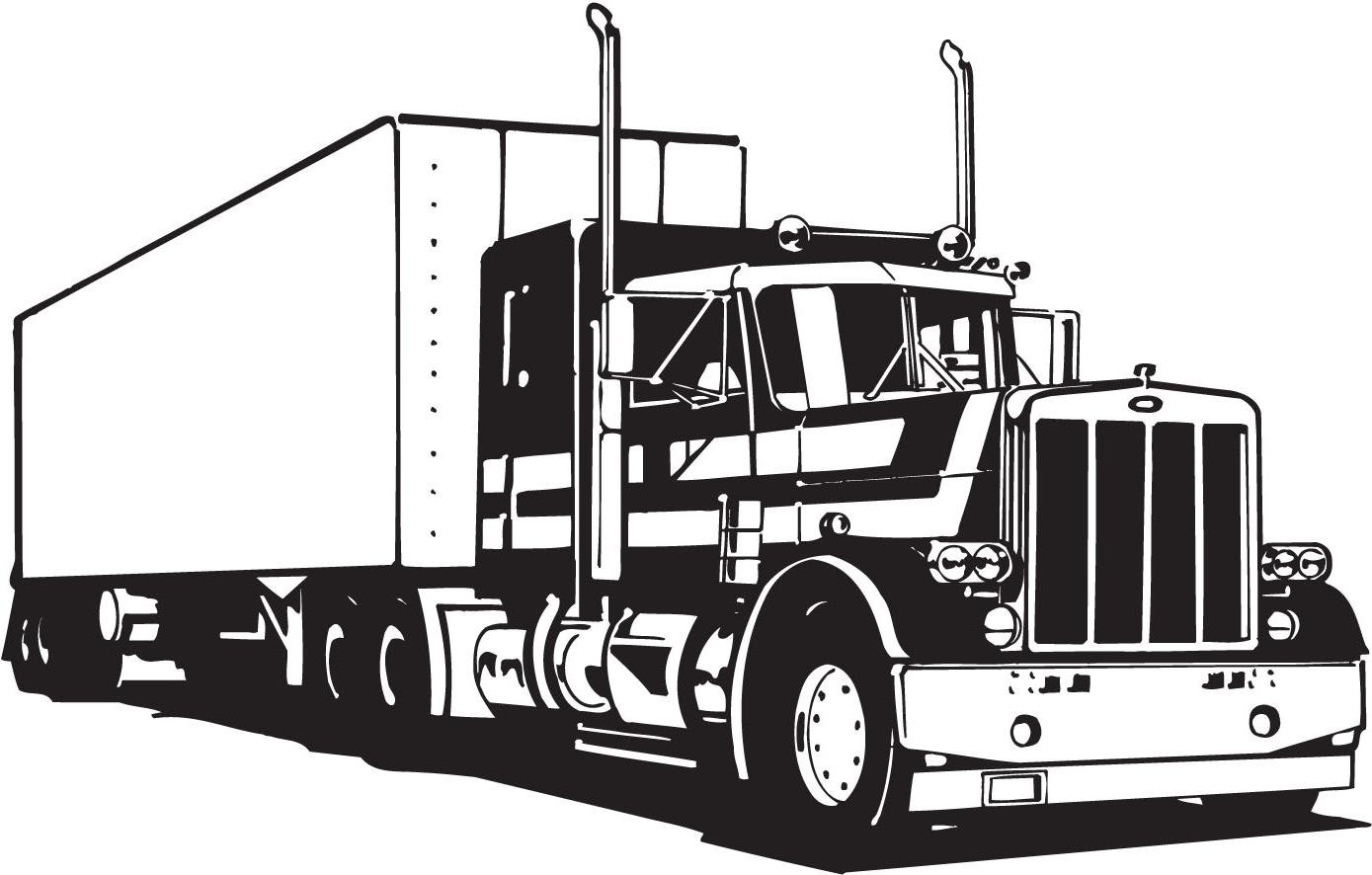 Tractor Trailer Vector at GetDrawings Free download