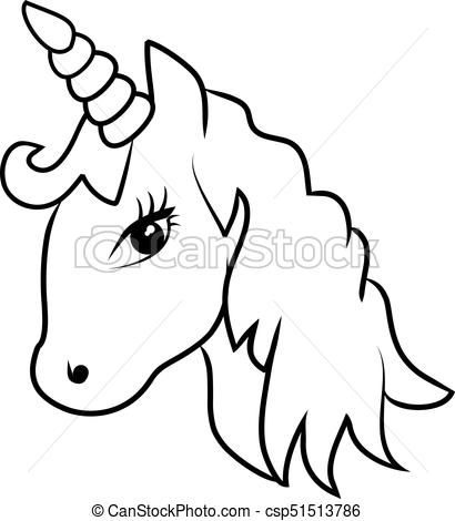 Contorno Silueta De Unicornio Para Imprimir - imagen para colorear