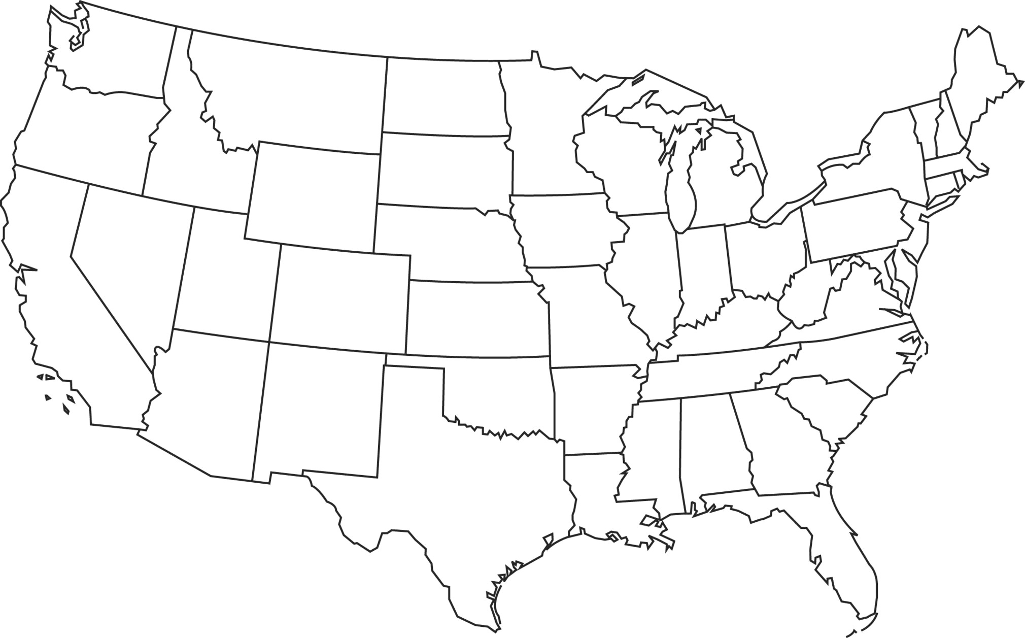 Us State Map Vector at GetDrawings | Free download