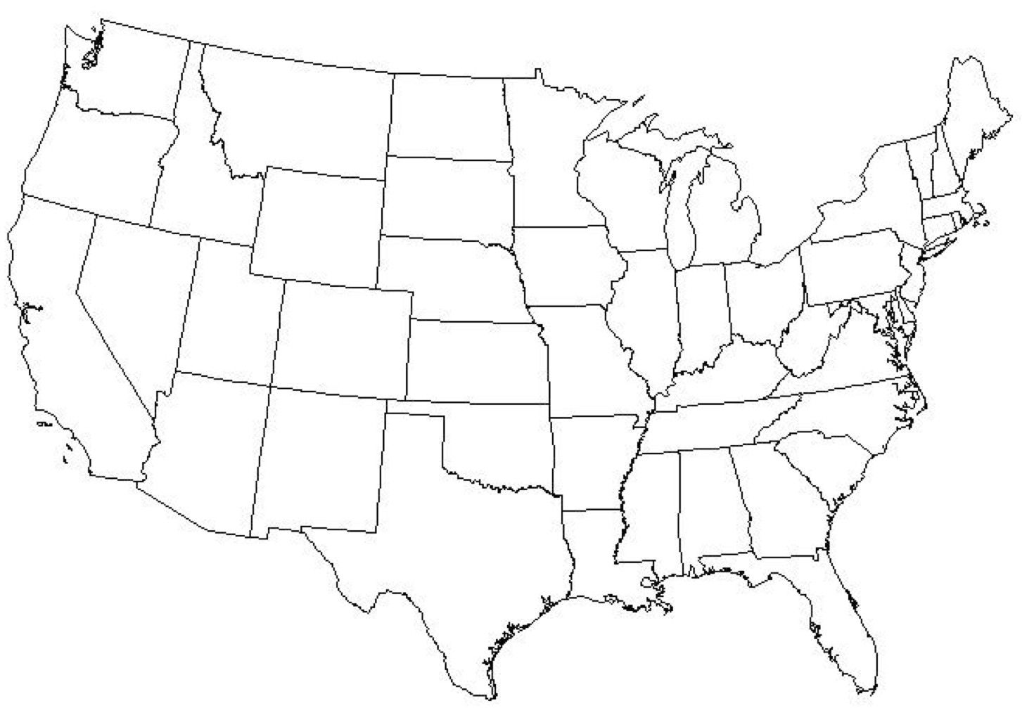 28 Us Map Blank States - Maps Online For You