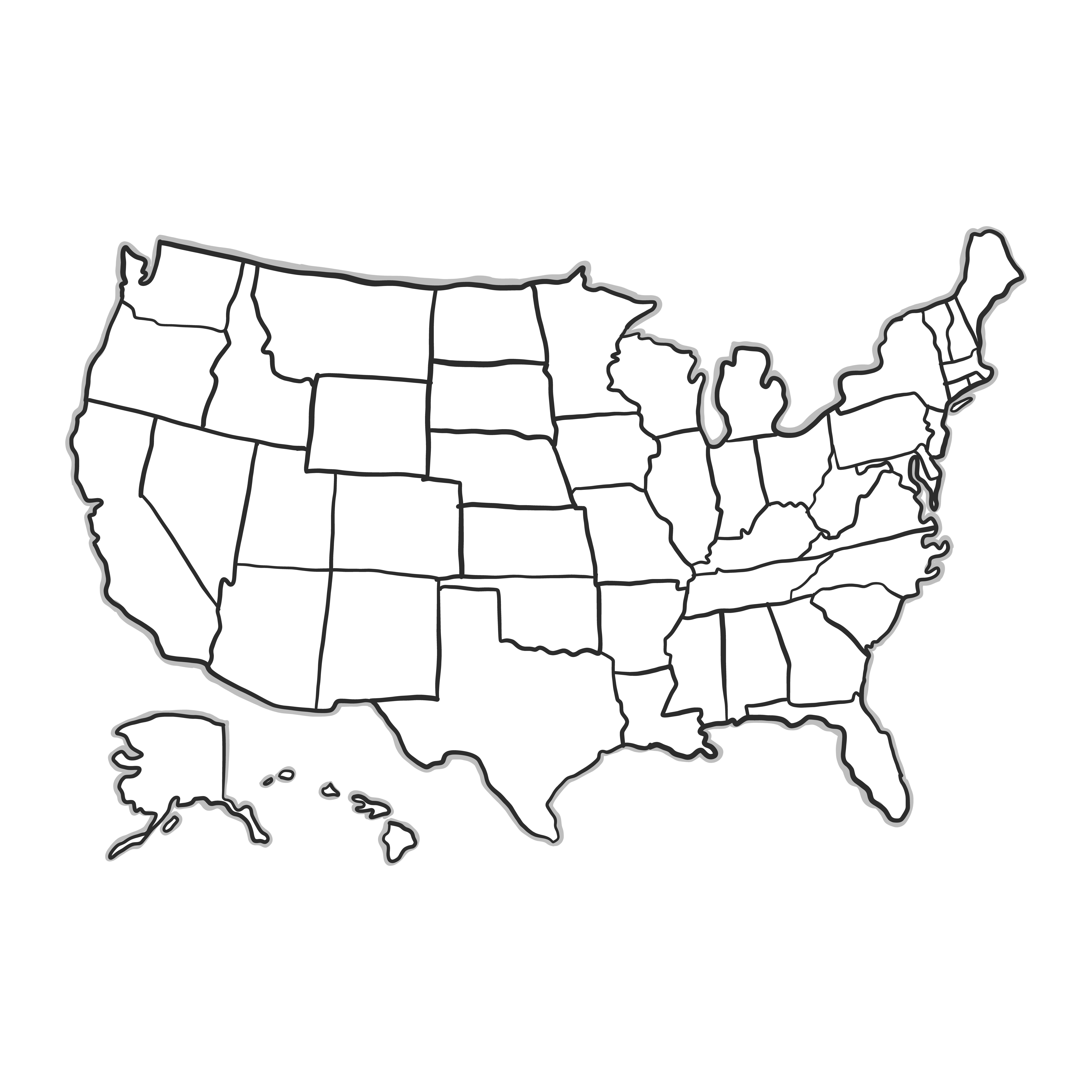 Usa Outline Vector at GetDrawings Free download