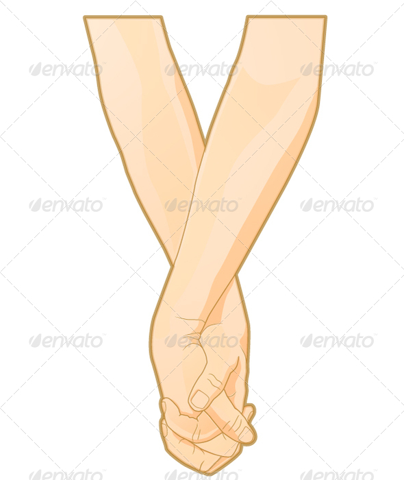 holding hands vector illustration free download