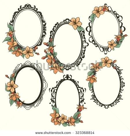 Vintage Oval Frame Vector At Getdrawings Free Download