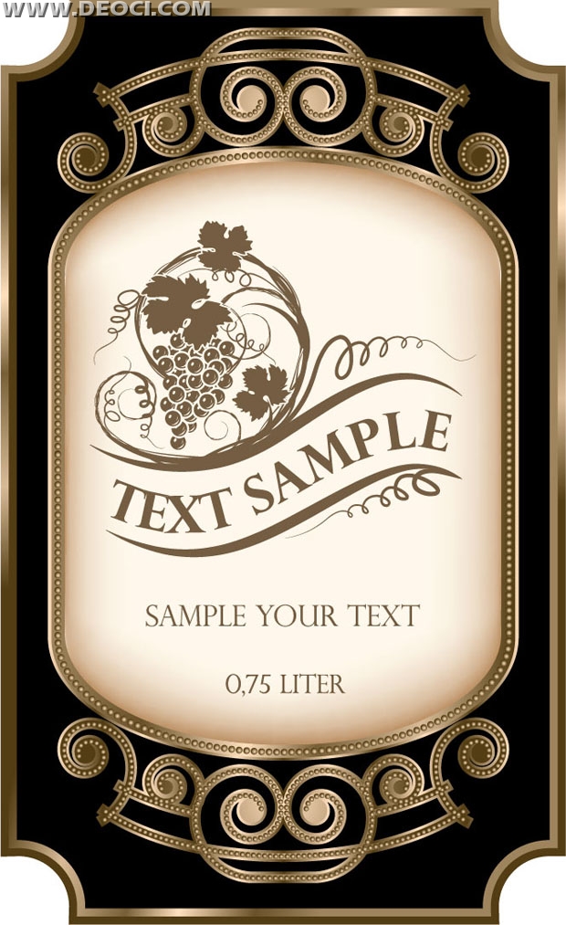 Wine Label Template Vector at GetDrawings Free download