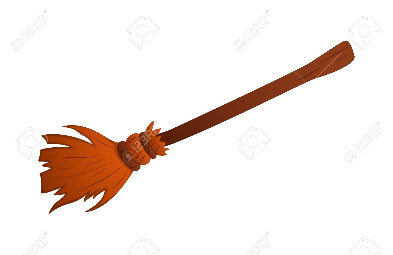 witch broom clipart