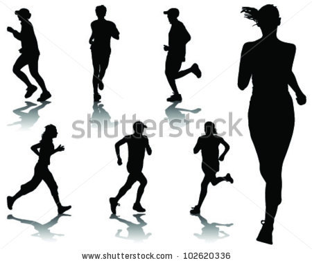 Featured image of post Woman Running Silhouette Front View