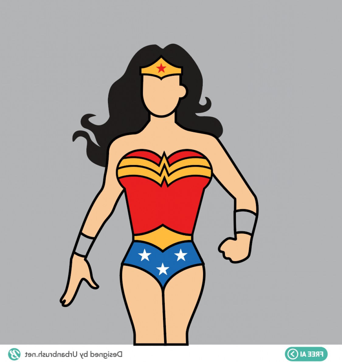 Wonder Woman Vector At Getdrawings Free Download 0189