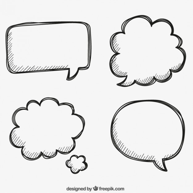 626x626 Hand Drawn Bubbles Speech Vector Free Download