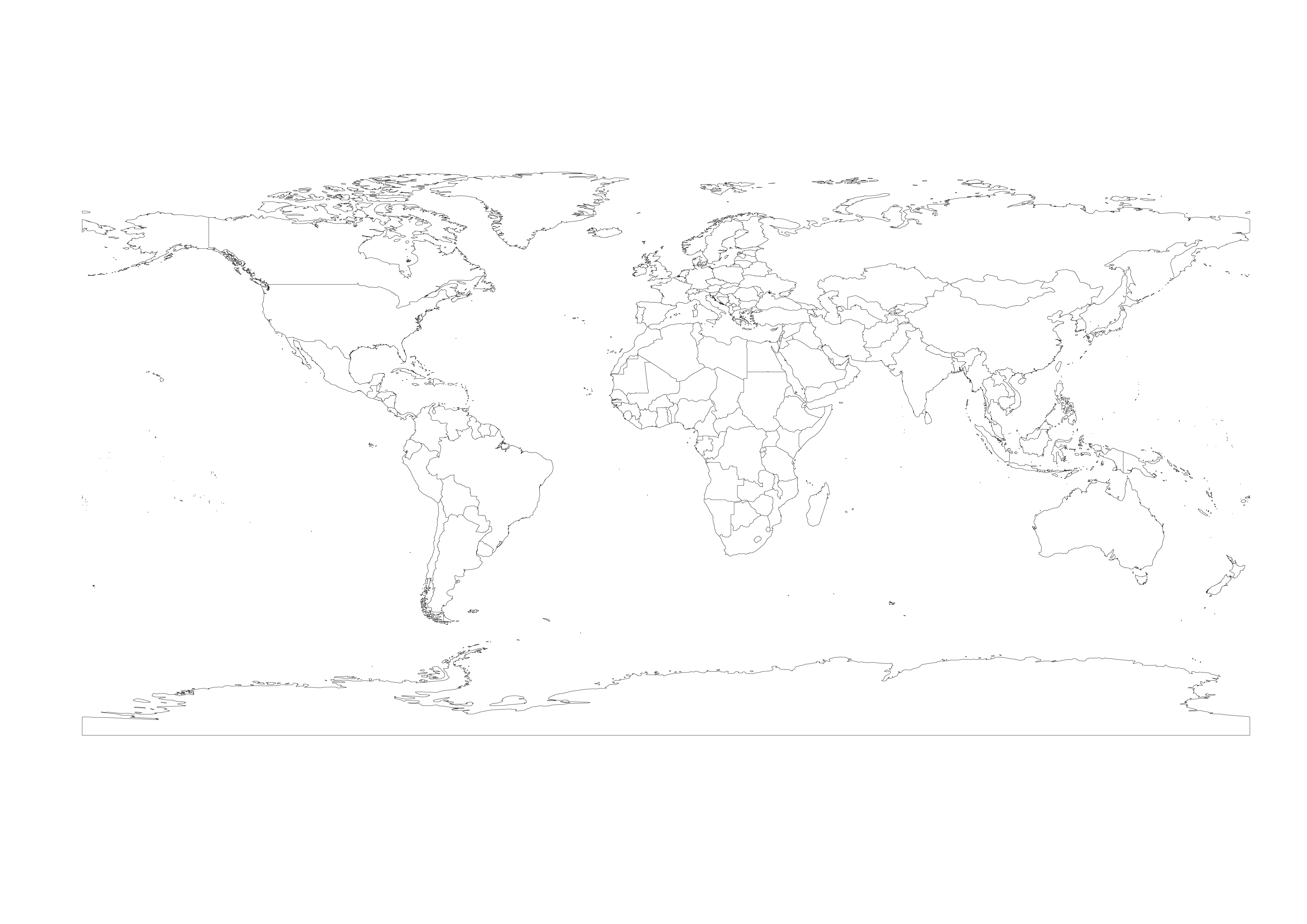 vectorial map world
