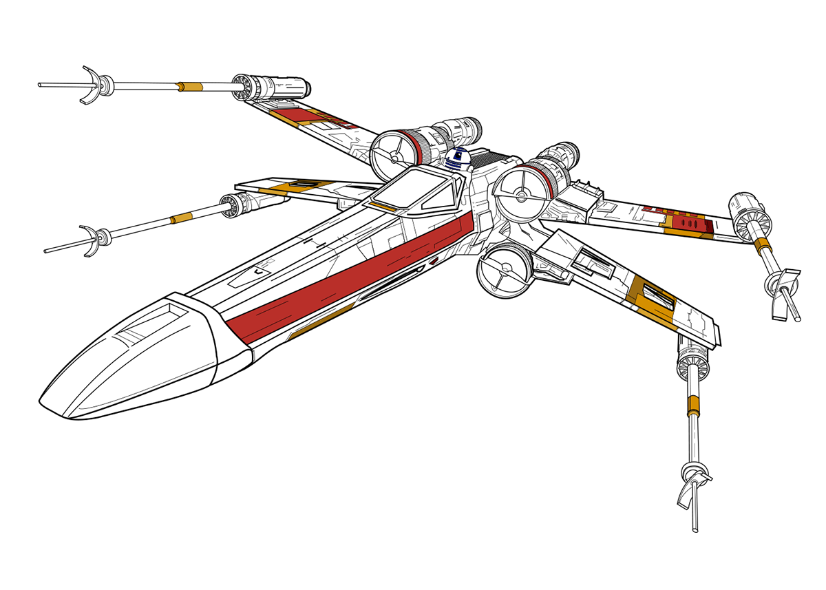 1200x857 Collection Of X Wing Drawing High Quality, Free Cliparts.