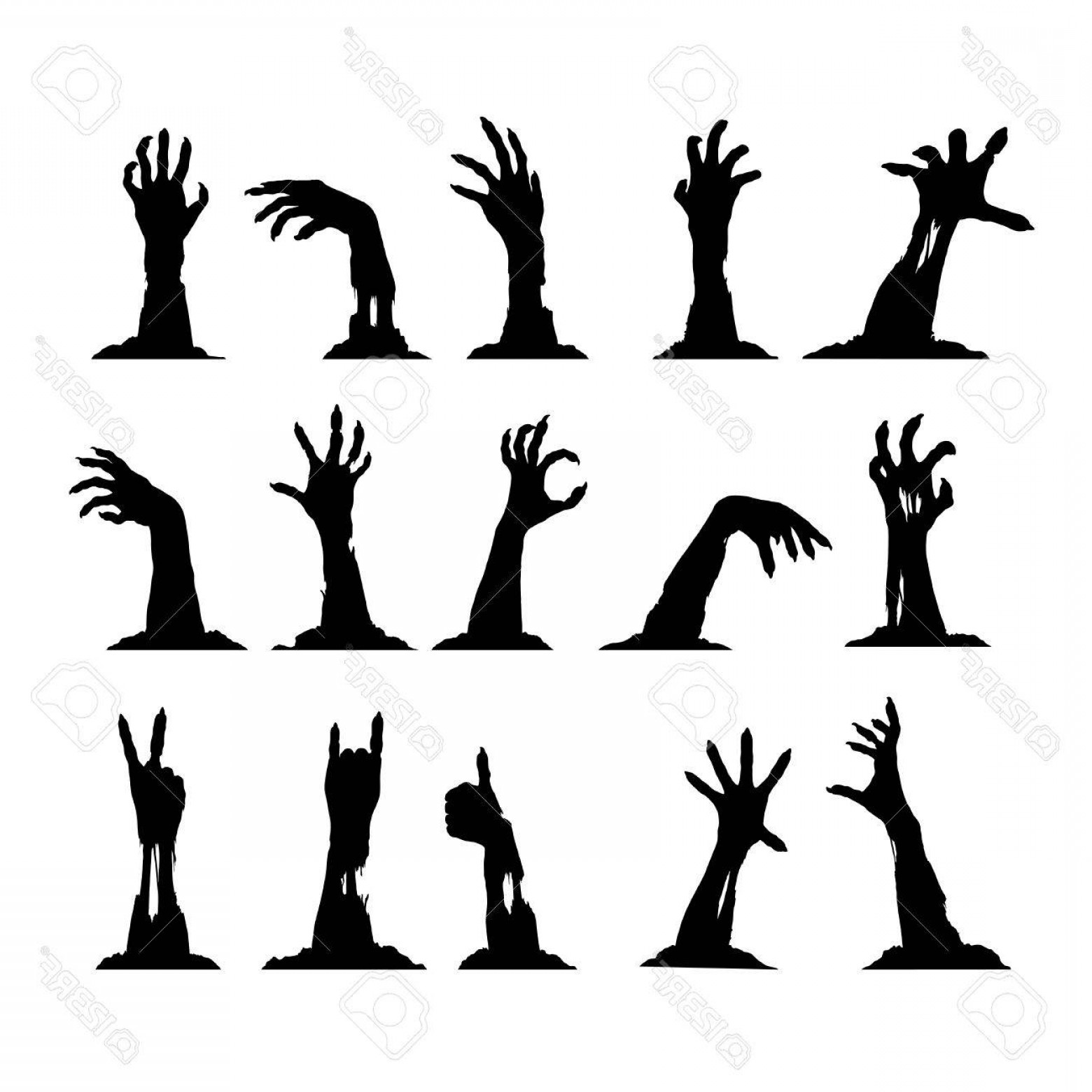 Zombie Hand Vector at GetDrawings | Free download