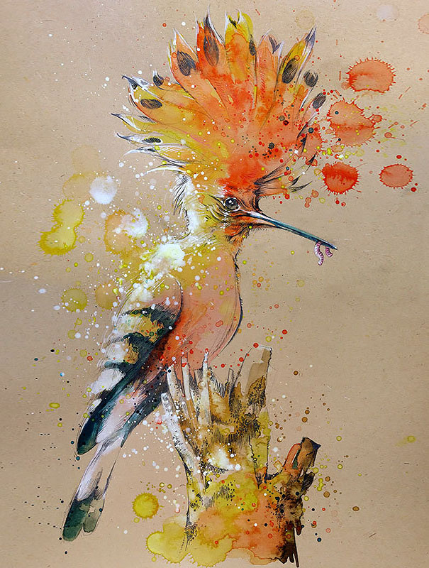 Watercolor And Ink Paintings Of Animals
