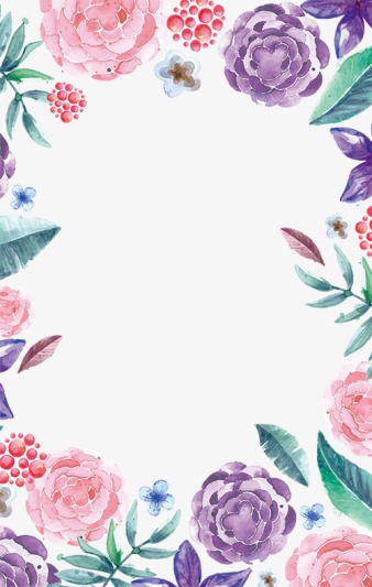 Download Watercolor Flowers Border Png | PNG & GIF BASE