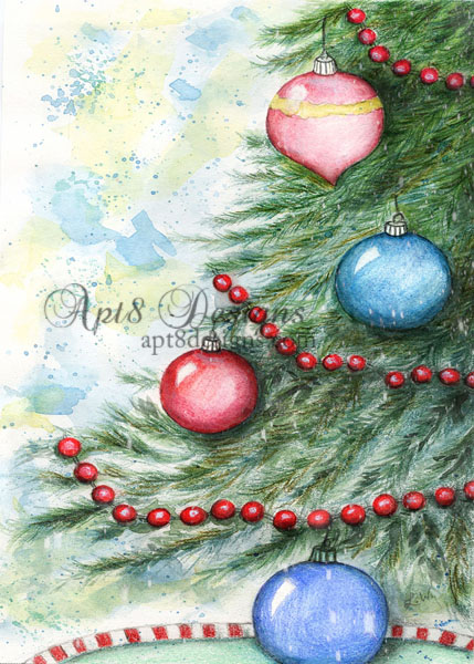 Christmas Scene Watercolor at GetDrawings | Free download