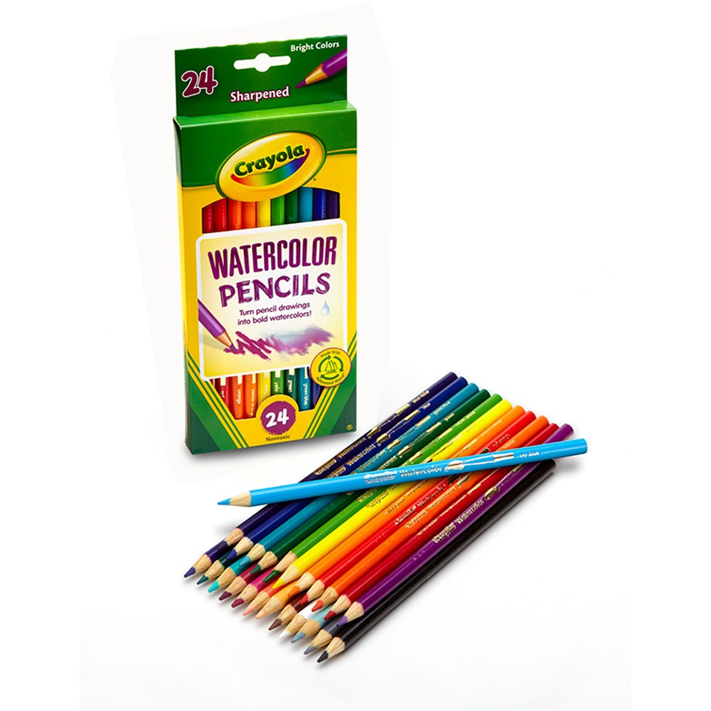 Crayola Washable Pan Watercolor Paint 8 Color Set With Brush